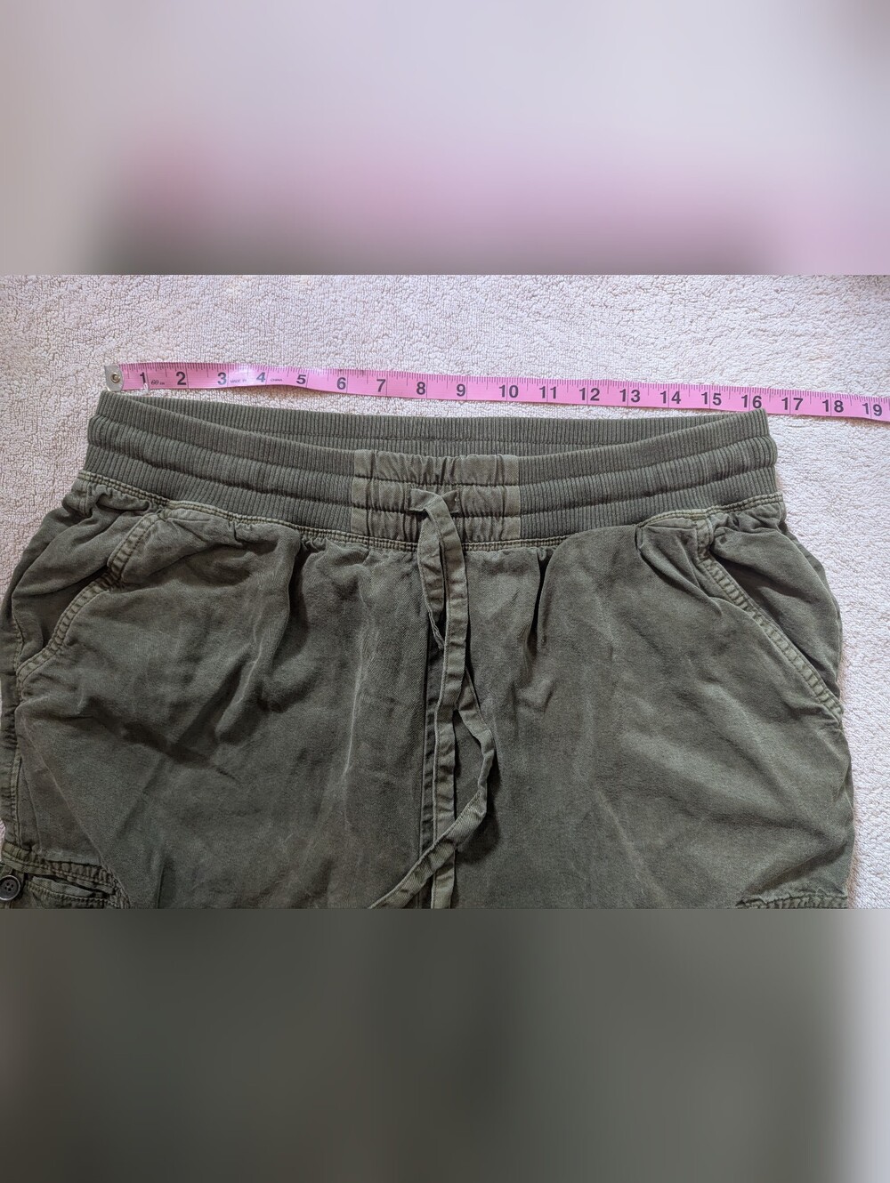 $22 Aerie Lightweight Cargo Joggers Olive Fun Green Utility Pants Size Large EUC - Picture 5 of 10